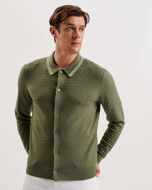 RODEN-Knitwear-Ls Button Through T Stitch Shi- Ted Baker Romania